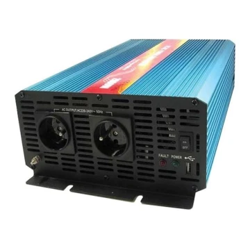 Inversor de tensión CARSPA 2000W/24/230V + USB