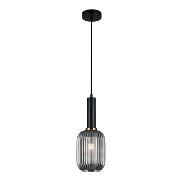 ITALUX - Lámpara colgante ANTIOLA 1xE27/40W/230V diá. 15 cm negro