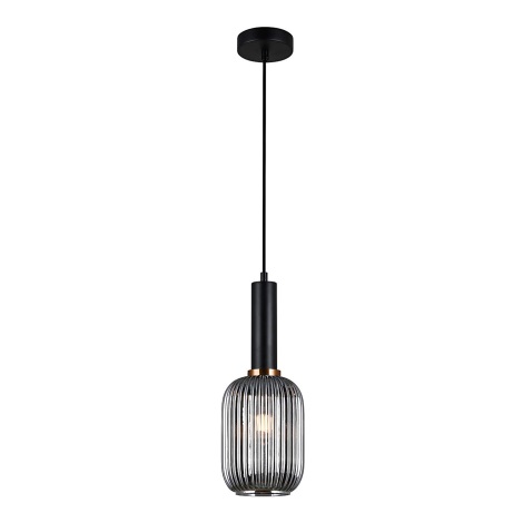 ITALUX - Lámpara colgante ANTIOLA 1xE27/40W/230V diá. 15 cm negro