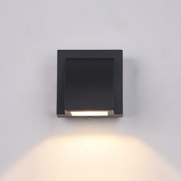 ITALUX - Aplique LED para exterior EDGAR LED/3W/230V IP54 3000K negro