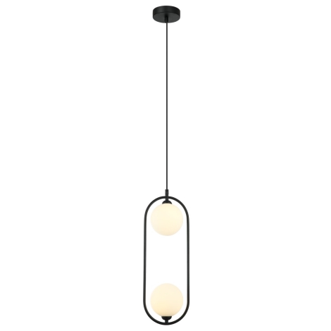 ITALUX - Lámpara colgante LUPUS 2xG9/25W/230V negro