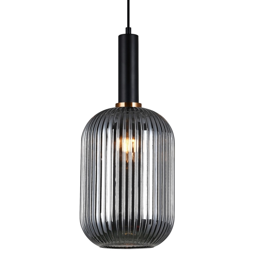 ITALUX - Lámpara colgante ANTIOLA 1xE27/40W/230V diá. 20 cm negro