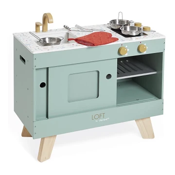 Janod - Cocina de madera LOFT menta