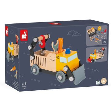 Janod - Juego de construcción de madera BRICOKIDS camión