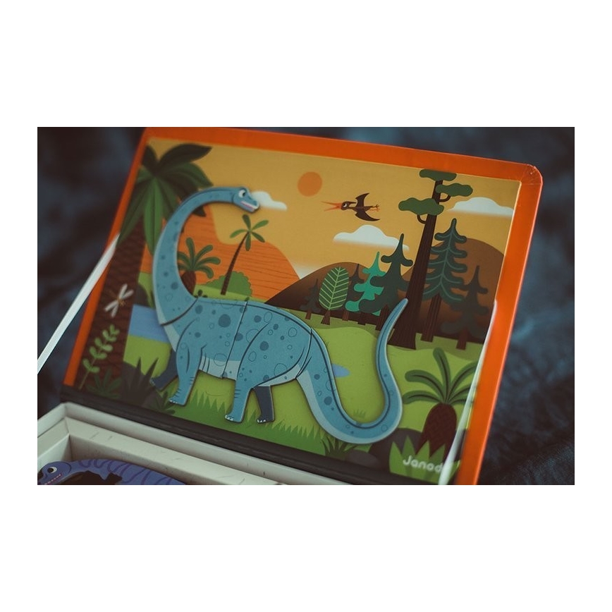 Janod - Juego magnético interactivo MAGNETIBOOK dinosaurios