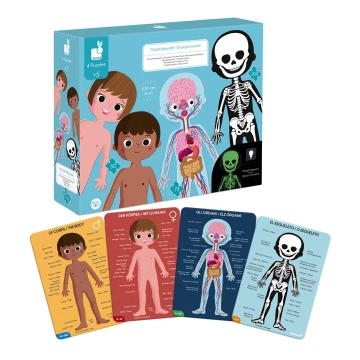 Janod - Puzzle educativo infantil 225 piezas cuerpo humano