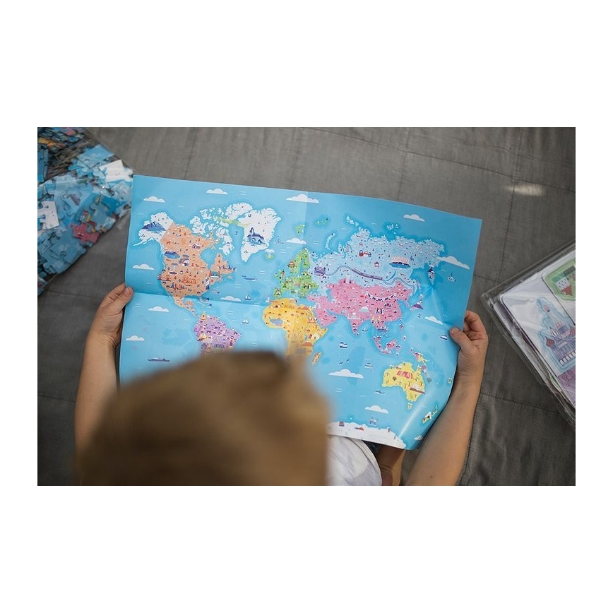 Janod - Puzzle educativo infantil 350 piezas mundo