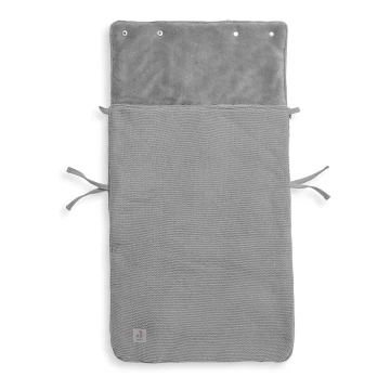 Jollein - Funda para silla de coche de franela BASIC KNIT 42x82 cm en color gris piedra