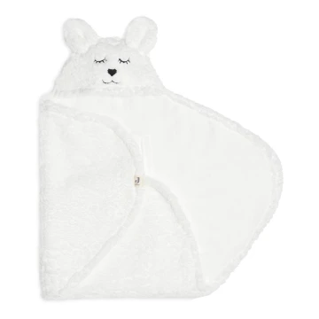 Jollein - Manta para envolver al bebé fleece Bunny 100x105 cm Snow White