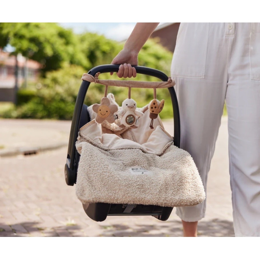 Jollein - Saco para silla de coche BOUCLE 42x82 cm Boucle Naturel