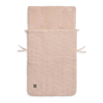 Jollein - Saco para silla de coche fleece RIVER KNIT 42x82 cm Pale Pink