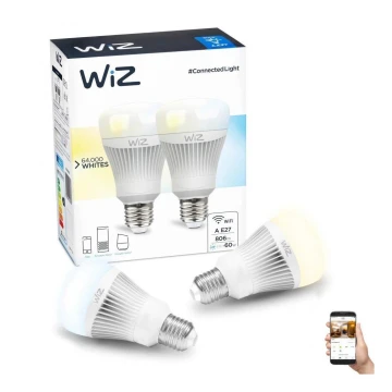 JUEGO 2x Bombilla LED regulable E27/11,5W/230V 2700-6500K Wi-Fi - WiZ