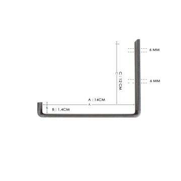 JUEGO 2x Estante de pared 16x60 cm abeto