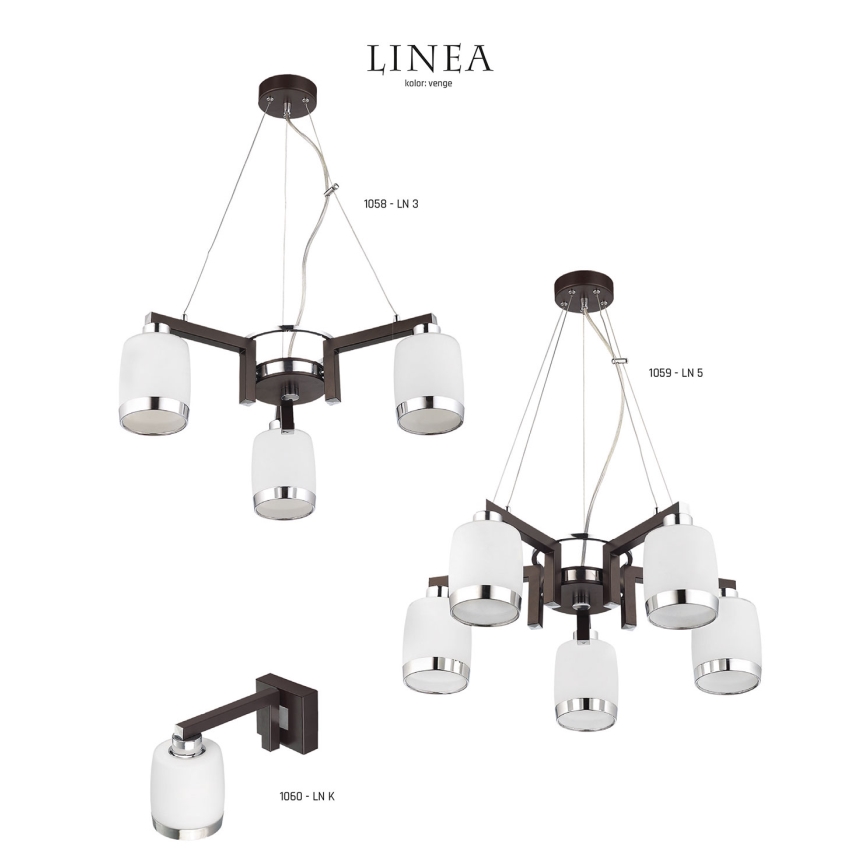 Jupiter 1058 LN3 - Lámpara colgante LINEA 3xE27/60W/230V