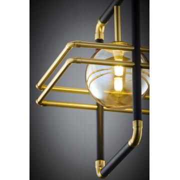 Jupiter 2025 - Lámpara colgante FIORI 1xG9/10W/230V negro/dorado/beige