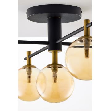 Jupiter 2032 - Lámpara de techo FIGARO 5xG9/10W/230V negro/dorado/beige