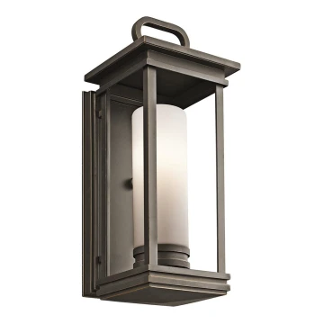 Kichler - Aplique de exterior SOUTH HOPE 1xE27/60W/230V IP44 antracita