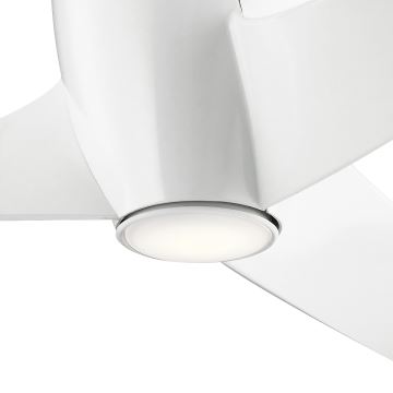 Kichler - Ventilador de techo LED regulable PHREE LED/10W/230V blanco + control remoto