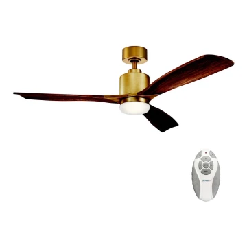 Kichler - Ventilador de techo LED regulable RIDLEY LED/14W/230V cereza + control remoto