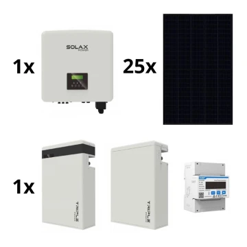 Kit Sol.: SOLAX Power - 10kWp RISEN Full Black + 10kW SOLAX Inversor 3f + batería de 11,6 kWh