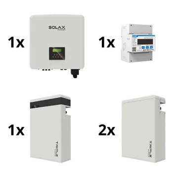 Kit solar: 10kW inversor SOLAX 3f + batería TRIPLE Power 17,4 kWh + contador de electricidad 3f