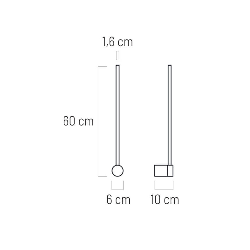  Aplique LED LED/7W/230V negro