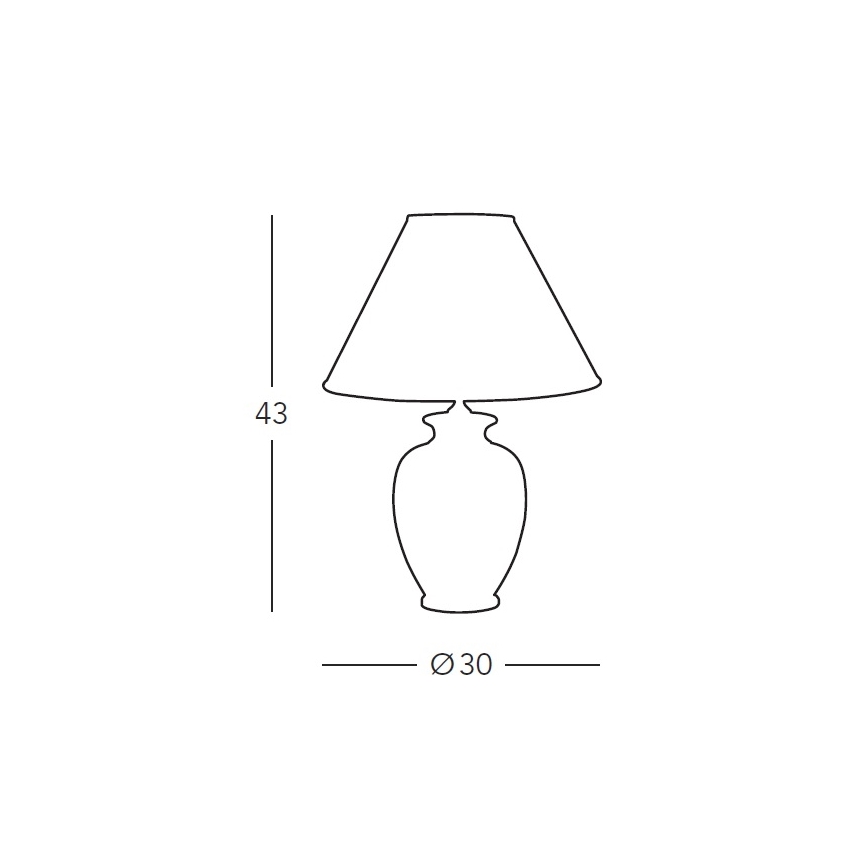 Kolarz 731.70K - Lámpara de mesa NONNA 1xE27/100W/230V blanco