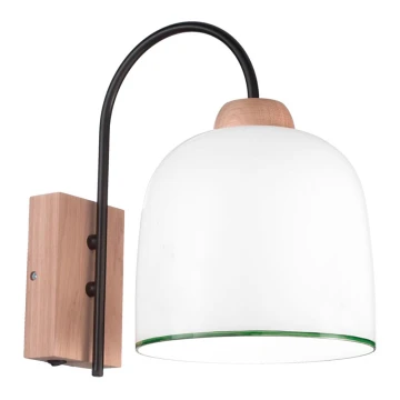 Kolarz A1352.61.G - Aplique NONNA 1xE27/60W/230V roble/blanco/verde