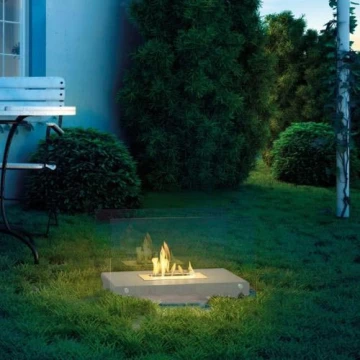 Kratki - Chimenea BIO 40,2x70 cm 2kW blanco