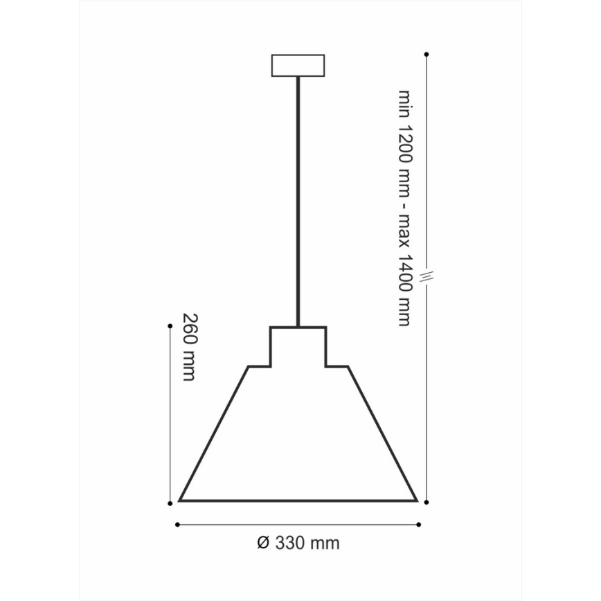 Lámpara araña con cadena LOFT 1xE27/60W/230V