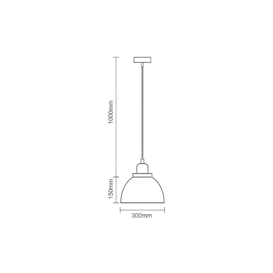 Lámpara colgante 1xE27/60W/230V diá. 30 cm