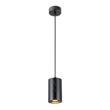 Lámpara colgante 1xGU10/10W/230V ceniza/madera maciza negro