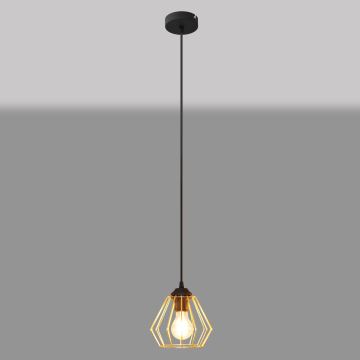 Lámpara colgante AGAT 1xE27/60W/230V dorado/negro