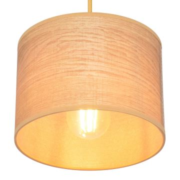 Lámpara colgante ALBA 1xE27/60W/230V diá. 20 cm marrón
