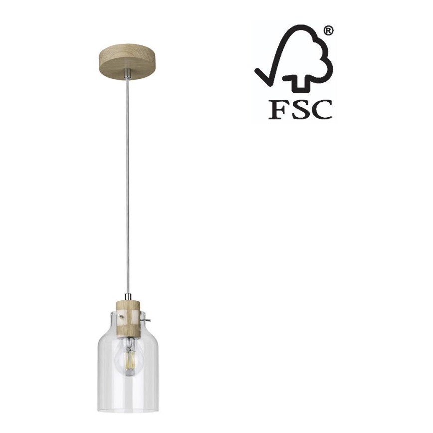 Lámpara colgante ALESSANDRO 1xE27/60W/230V - Certificado FSC
