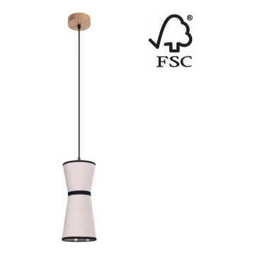 Lámpara colgante AMIGO 1xE27/25W/230V roble – FSC Certificado