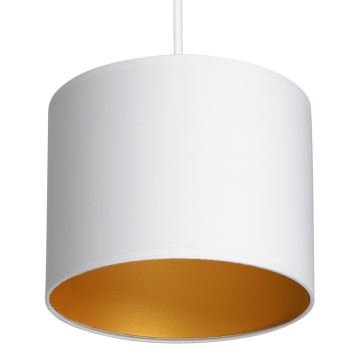 Lámpara colgante ARDEN 1xE27/60W/230V diá. 18 cm blanco/dorado