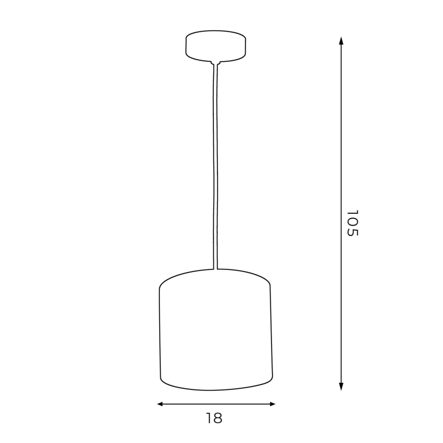 Lámpara colgante ARDEN 1xE27/60W/230V diá. 18 cm blanco/dorado