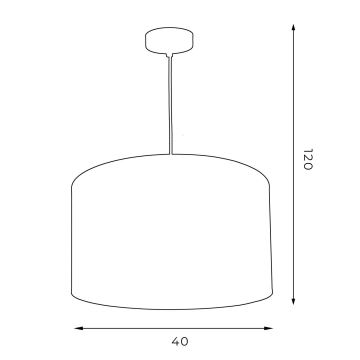 Lámpara colgante ARDEN 1xE27/60W/230V diá. 40 cm blanco/dorado