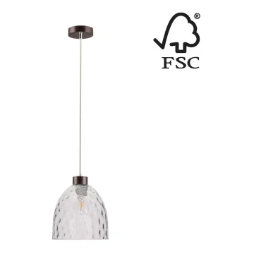 Lámpara colgante AURA 1xE27/60W/230V - Certificado FSC