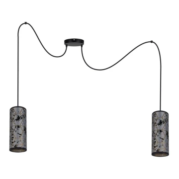 Lámpara colgante AVALO 2xE27/60W/230V gris/negro
