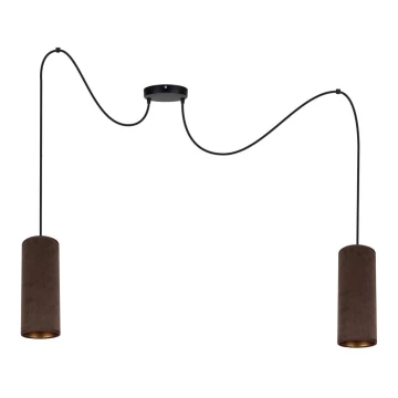 Lámpara colgante AVALO 2xE27/60W/230V marrón