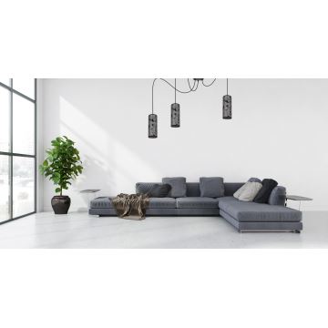 Lámpara colgante AVALO 3xE27/60W/230V gris/negro