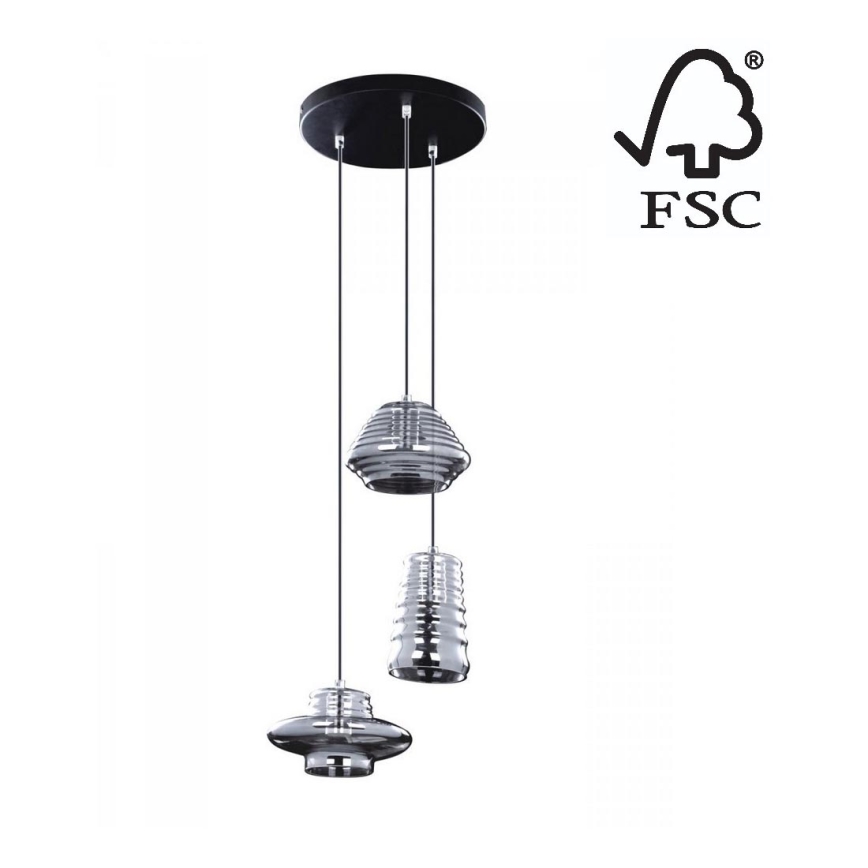 Lámpara colgante BALI 3xE27/60W/230V – Certificado FSC