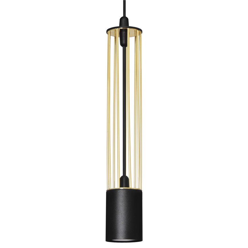 Lámpara colgante BARS 3xGU10/20W/230V negro/dorado