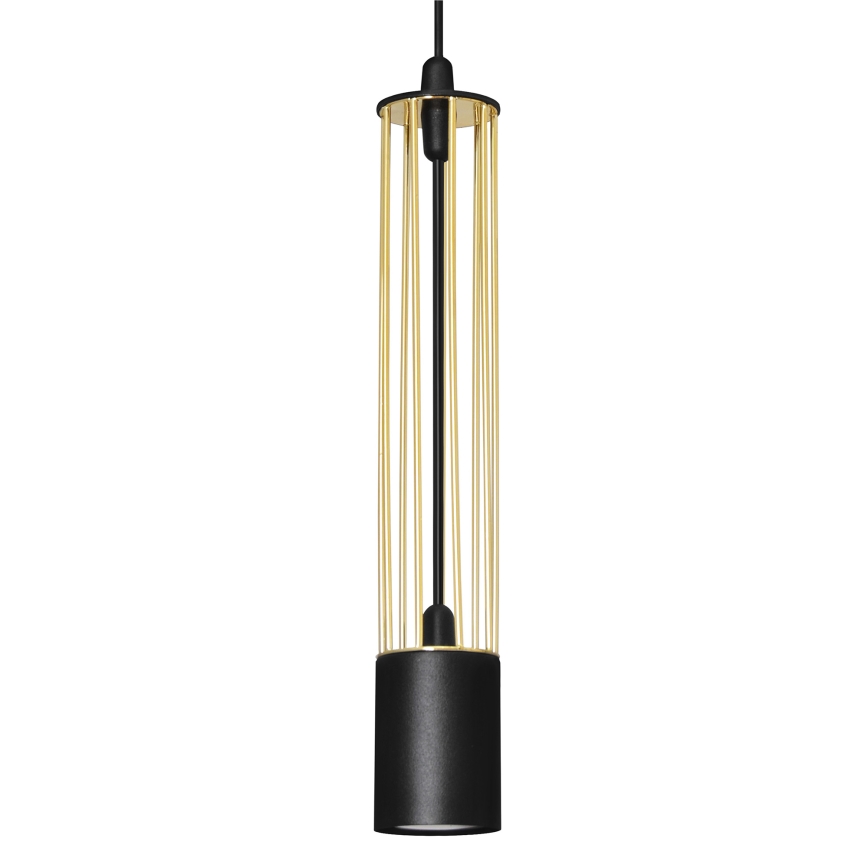 Lámpara colgante BARS 4xGU10/20W/230V negro/dorado