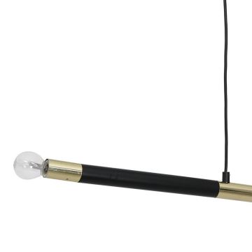 Lámpara colgante BASTONE 2xE14/40W/230V negro/dorado