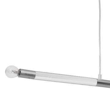 Lámpara colgante BASTONE WHITE 2xE14/40W/230V blanco/cromo brillante