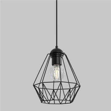 Lámpara colgante BERGEN 1xE27/60W/230V negro