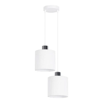 Lámpara colgante BIZO 2xE27/60W/230V blanco/gris